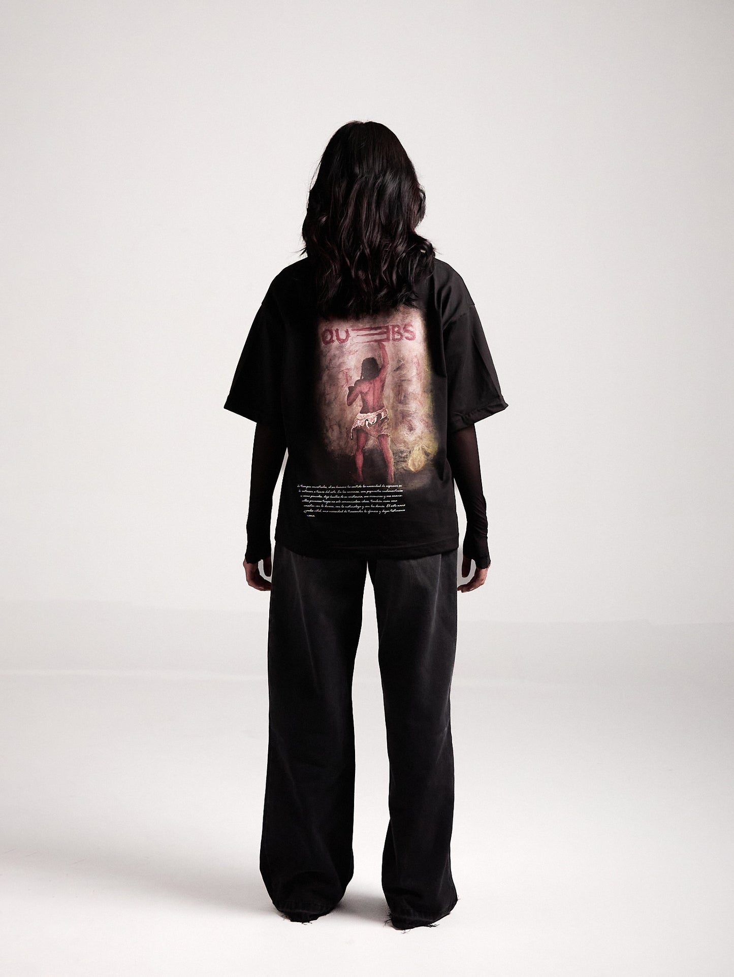 Camiseta Rupestris Negra Estampada