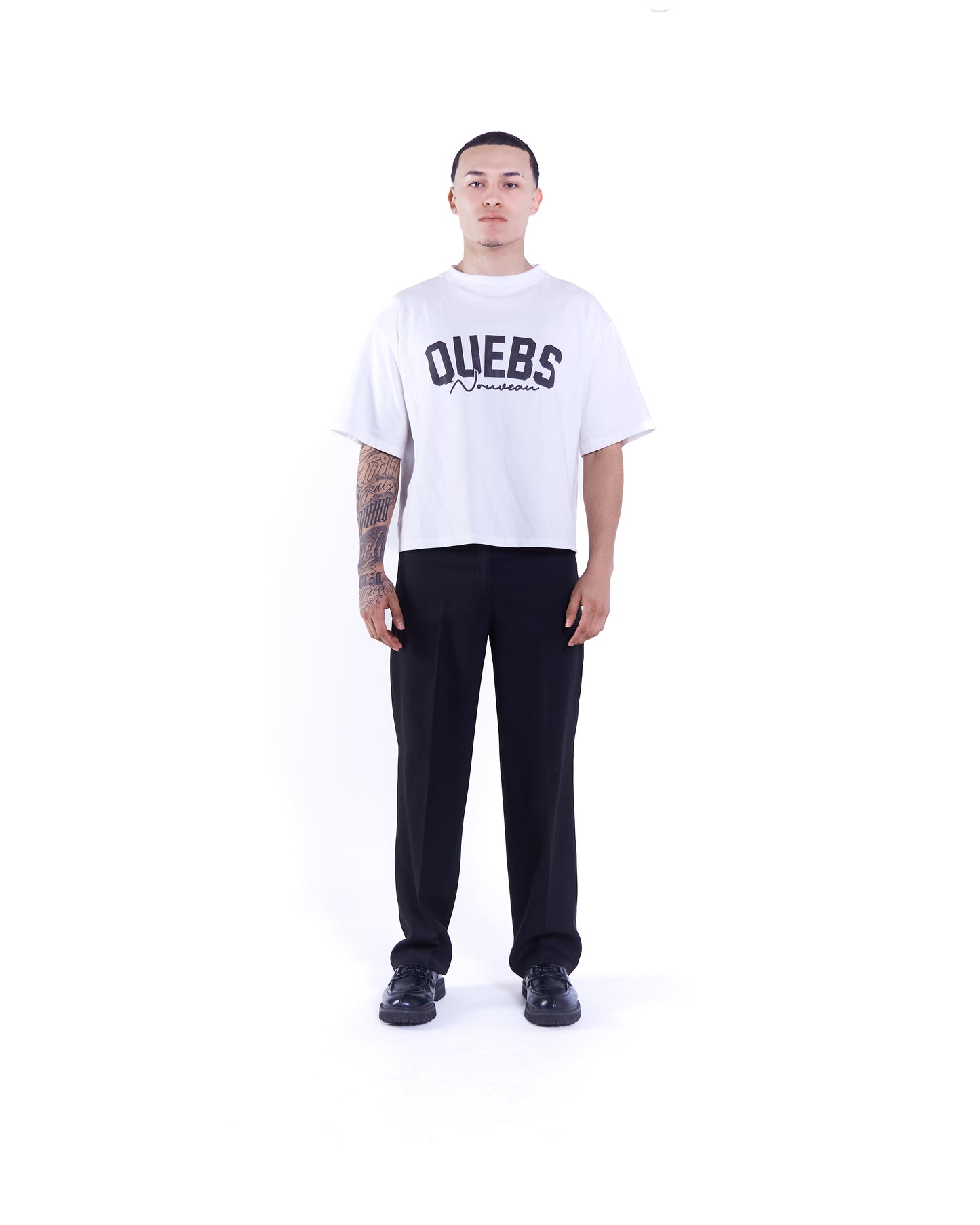 Camiseta boxy fit - Quebs Nouveau marfil