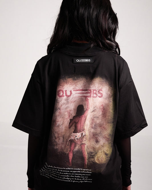 Camiseta Rupestris Negra Estampada